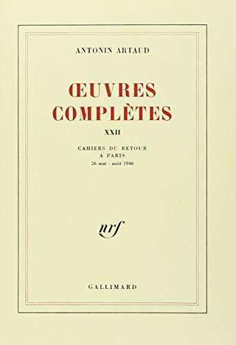 Oeuvres complètes XXII