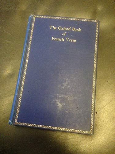The Oxford Book of French Verse