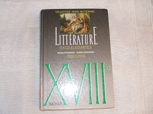 Litterature Textes et documents XVIIIe