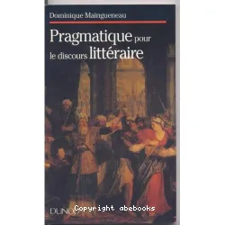 Pragmatique pour le discours litteraire