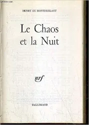 Le Chaos et la nuit