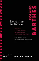 Sarrasine de Balzac