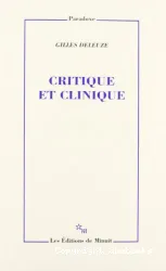 Critique et clinique