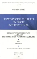 Le patrimoine culturel en droit international