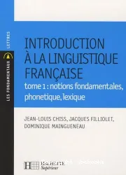 Introduction à la linguistique française