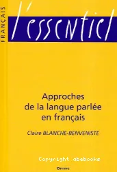 Approches de la langue parlée en français