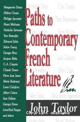 Paths to Contemporary French Literature