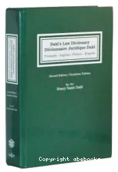 Dictionnaire juridique Dahl français-anglais/anglais-français