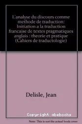 L'analyse du discours comme méthode de traduction