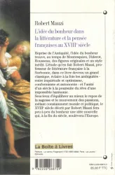 L'Idée du bonheur dans la liitérature et la pensée françaises au XVIIIe siècle