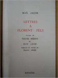 Lettres à Florent Fels