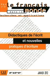 Didactique de l'écrit et nouvelles pratiques d'écriture